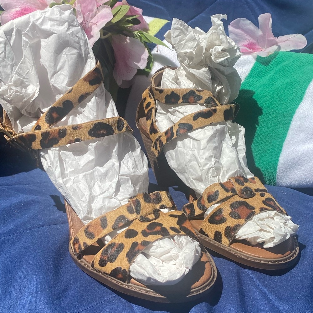 Calvin Klein Brown and Black Strappy Sandals w/ Heels